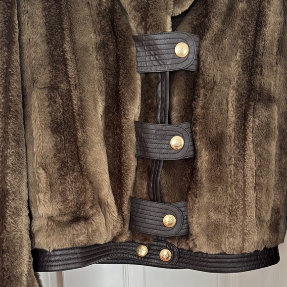 Juicy Couture Brown Teddy Jacket Plush Faux Fur - Picture 2 of 5